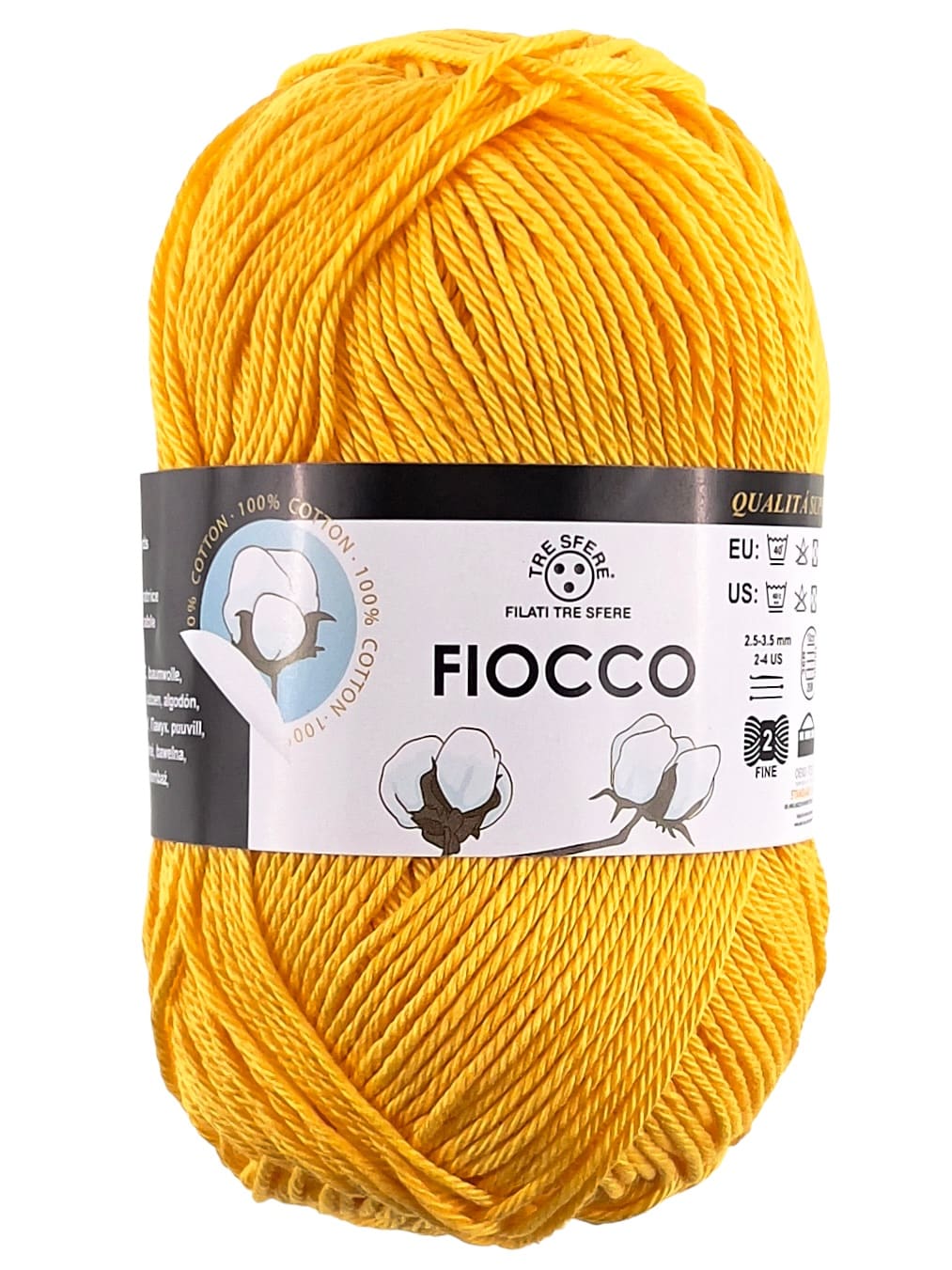 Fiocco Baumwollgarn Dunkelgelb 7228